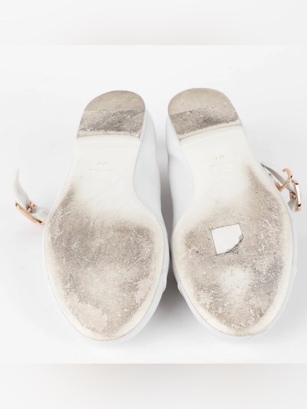 CHANEL White Mary Jane Ballet Flats 37 EU - Picture 2 of 3